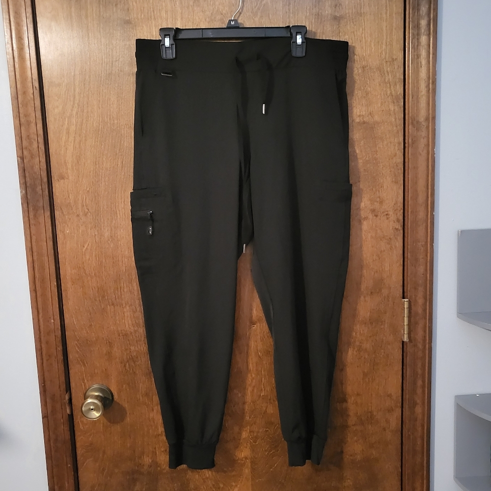 Black scrub jogger pants. Ava Therese. Large Petite. Like new